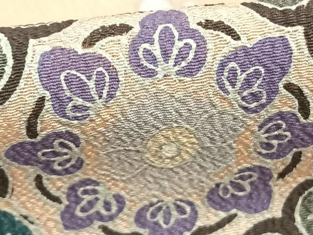 平和屋着物▽訪問着　単衣　吉祥花唐草文　洗える着物　AABC3730fy