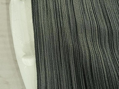 平和屋着物▽お召 単衣 縞 正絹 逸品 AABC3740fy