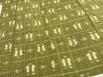 平和屋着物▽上質な紬 単衣 遠州椿 三越扱い 正絹 逸品 AABC3741fy
