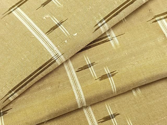 平和屋着物▽本場琉球絣 単衣 紬 正絹 逸品 AABC3745fy