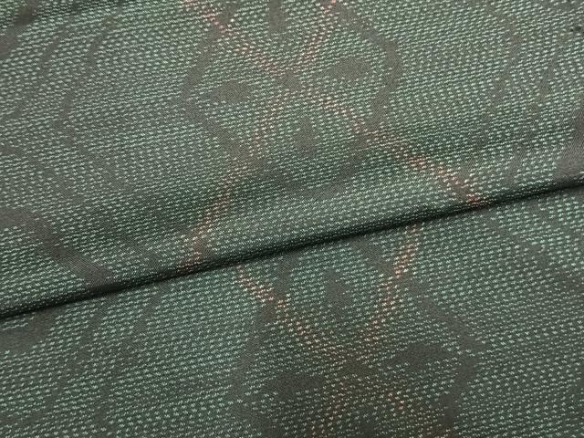 平和屋着物▽本場大島紬 単衣 幾何学文様 正絹 逸品 AABC3748fy