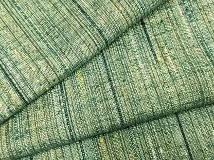 平和屋着物▽上質な紬 単衣 縞 正絹 逸品 AABC3751fy