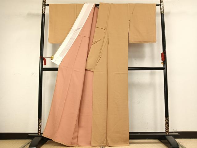 平和屋着物▽江戸小紋 単衣 幾何学文様 正絹 逸品 未使用 AABC3752fy