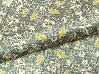 平和屋着物▽上質な小紋　単衣　吉祥花文　正絹　逸品　AABC3753fy