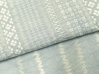 平和屋着物▽訪問着　単衣　絞り　吉祥花文　正絹　逸品　AABC3756fy