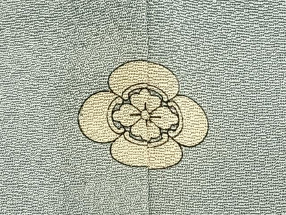平和屋着物▽訪問着　単衣　絞り　吉祥花文　正絹　逸品　AABC3756fy