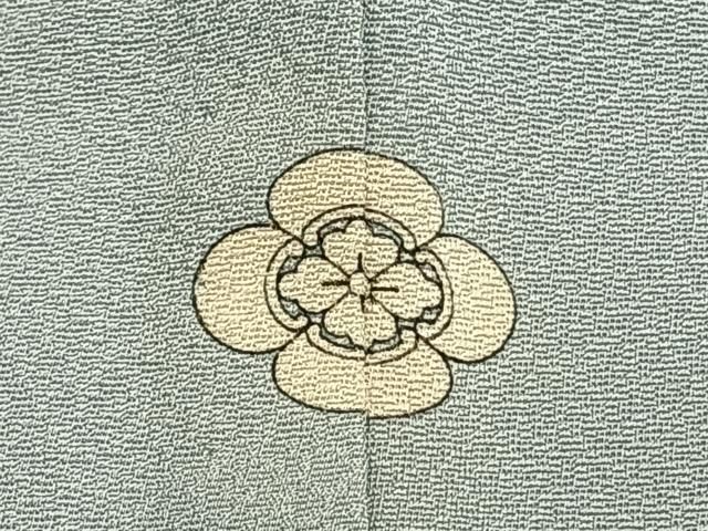 平和屋着物▽訪問着　単衣　絞り　吉祥花文　正絹　逸品　AABC3756fy