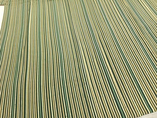 平和屋着物▽上質な小紋 単衣 縞 正絹 逸品 AABC3760fy