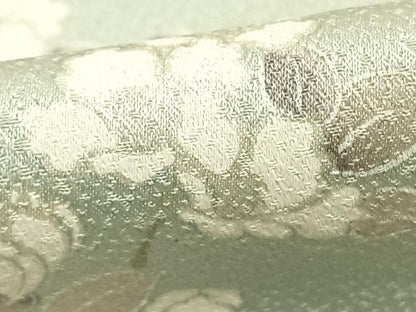 平和屋着物▽上質な小紋 単衣 草花文 正絹 逸品 AABC3772fy