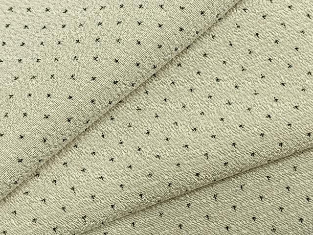 平和屋着物▽本塩沢 単衣 蚊絣 正絹 逸品 AABC3775fy