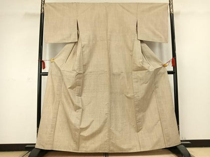 平和屋着物▽本場大島紬 単衣 160亀甲 幾何学文様 正絹 逸品 AABC3777fy