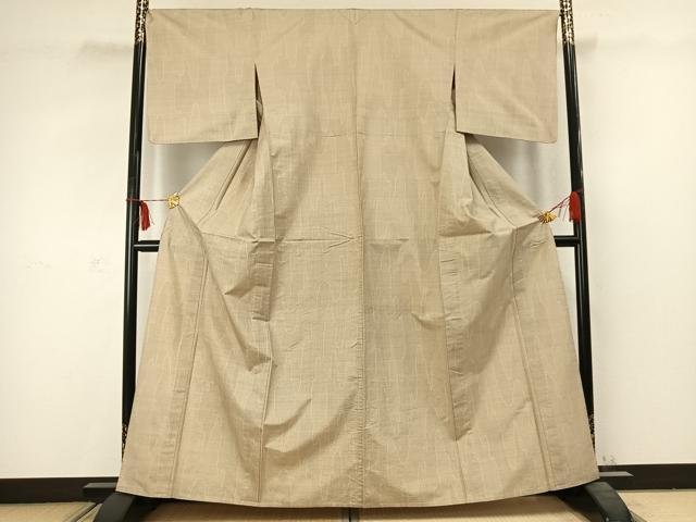 平和屋着物▽本場大島紬 単衣 160亀甲 幾何学文様 正絹 逸品 AABC3777fy