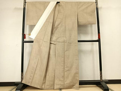 平和屋着物▽本場大島紬 単衣 160亀甲 幾何学文様 正絹 逸品 AABC3777fy