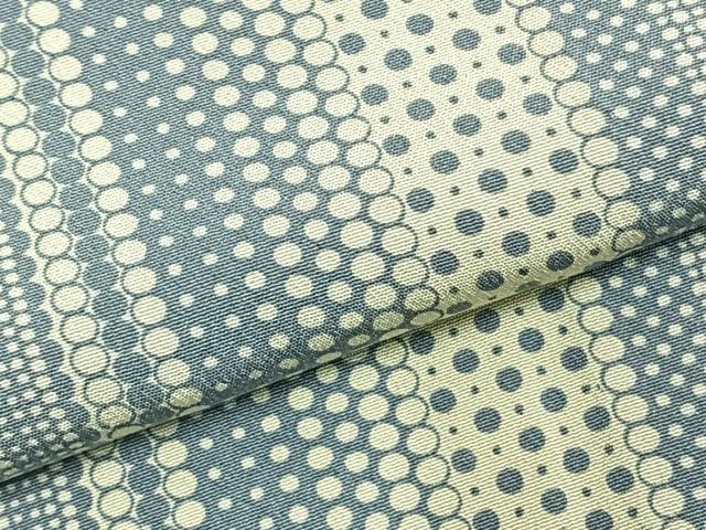 平和屋着物▽上質な小紋　単衣　間道　正絹　逸品　AABC3779fy