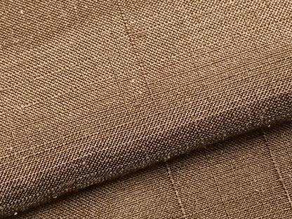 平和屋着物▽男性 紬 単衣 色無地 黄枯茶色 キングサイズ 正絹 逸品 AABC3792fy
