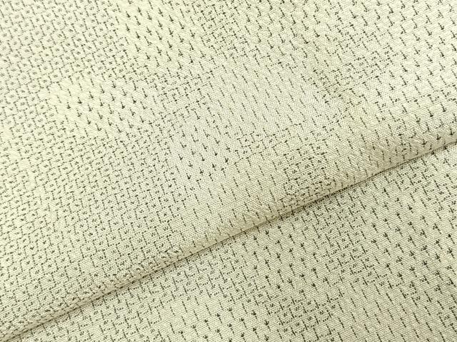 平和屋着物▽本塩沢 単衣 蔦の葉文 正絹 逸品 AABC3797fy