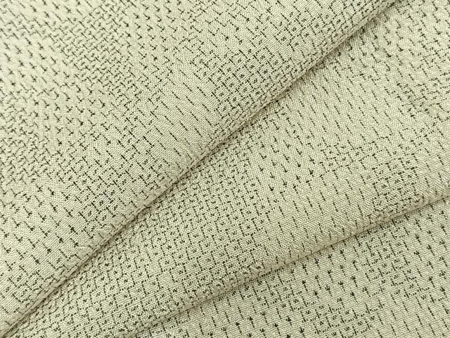 平和屋着物▽本塩沢 単衣 蔦の葉文 正絹 逸品 AABC3797fy