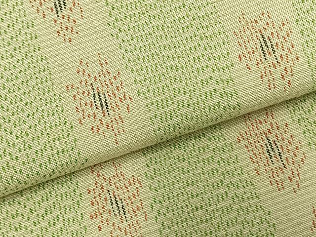 平和屋着物▽上質な紬 単衣 間道 正絹 逸品 AABC3798fy