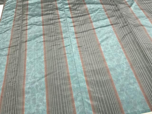 平和屋着物▽上質な紬 単衣 間道 正絹 逸品 未使用 AABC3804fy