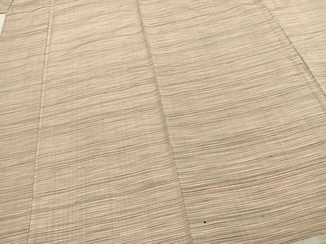 平和屋着物▽上質な紬 単衣 格子 正絹 逸品 AABC3807fy
