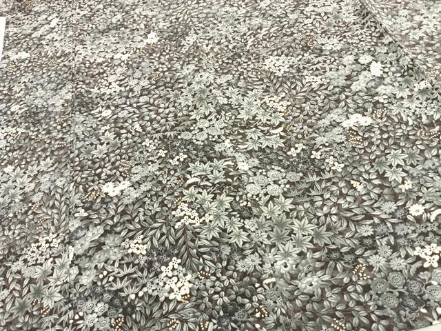 平和屋着物▽上質な小紋 単衣 草花文 金彩 正絹 逸品 AABC3816fy
