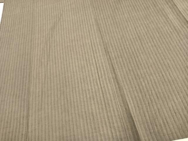 平和屋着物▽男性 紬 単衣 縞 正絹 逸品 AABC3817fy