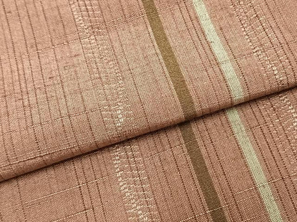平和屋着物▽上質な紬 単衣 刺繍 立涌文 正絹 逸品 AABC3819fy