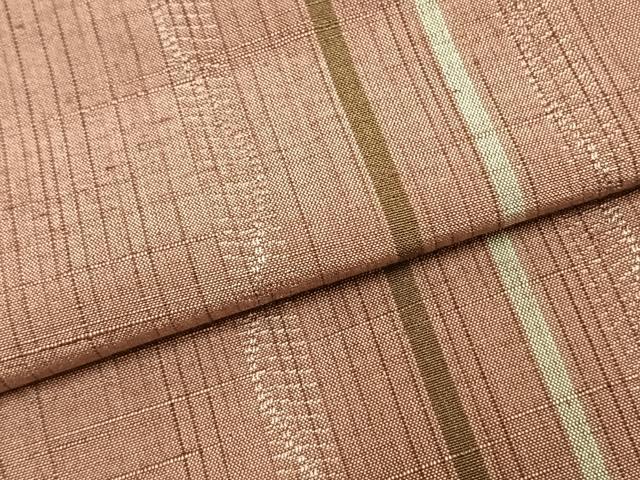 平和屋着物▽上質な紬 単衣 刺繍 立涌文 正絹 逸品 AABC3819fy