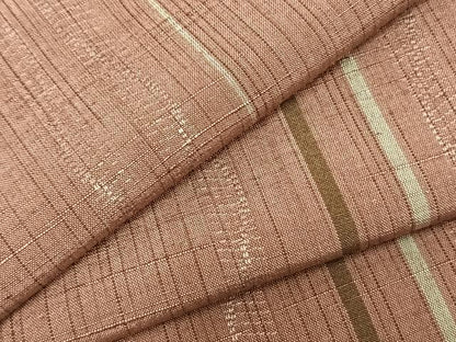 平和屋着物▽上質な紬 単衣 刺繍 立涌文 正絹 逸品 AABC3819fy