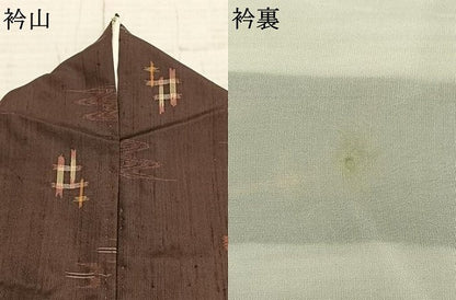 平和屋着物▽上質な紬 単衣 琉球絣 正絹 逸品 AABC3823fy