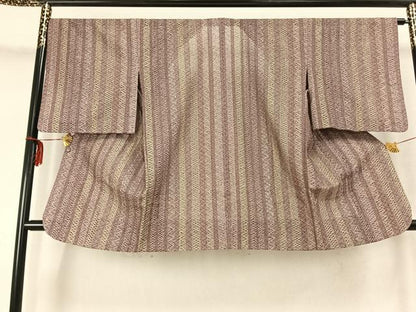 平和屋着物▽道行コート スリーシーズン 春夏秋 塵除け 間道 反端付き 正絹 逸品 AABC3828fy