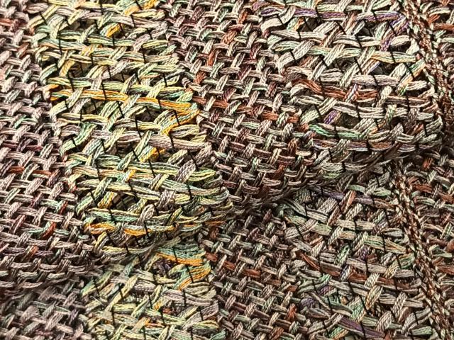 平和屋着物▽道行コート スリーシーズン 春夏秋 塵除け 間道 反端付き 正絹 逸品 AABC3828fy