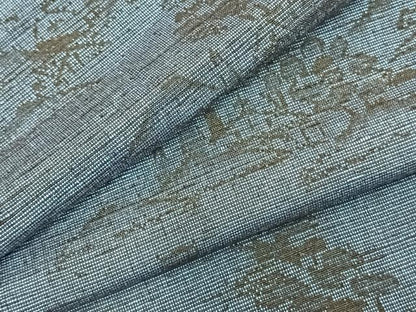 平和屋着物▽上質な紬 単衣 風景文 正絹 逸品 AABC3839fy