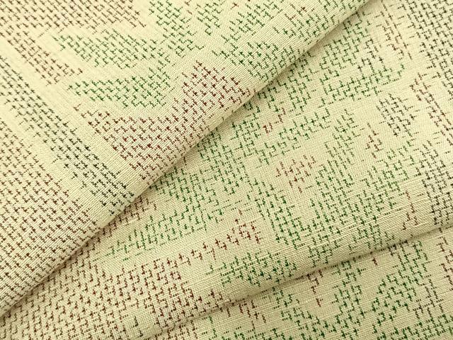 平和屋着物▽上質な紬 単衣 竹 正絹 逸品 AABC3841fy