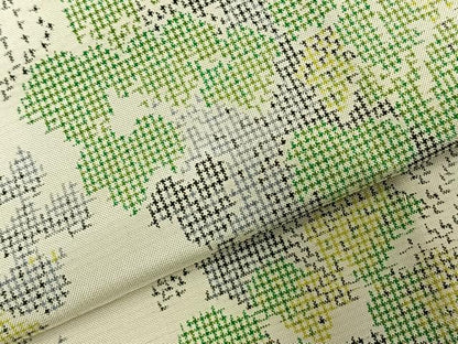 平和屋着物▽本場大島紬　白大島　単衣　風景文　正絹　逸品　未使用　AABC3842fy