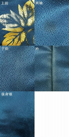 平和屋着物▽訪問着　単衣　蔦の葉文　金彩　洗える着物　AABC3849fy