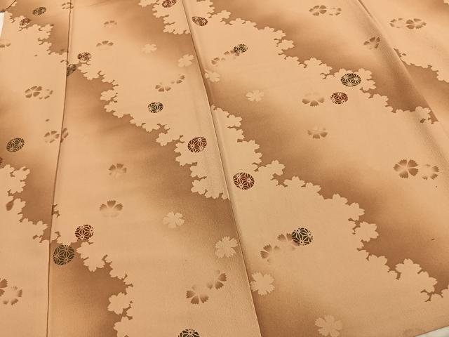 平和屋着物▽小紋　単衣　舞花丸文　洗える着物　AABC3857fy