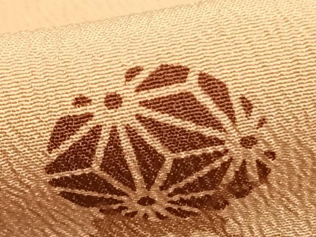 平和屋着物▽小紋　単衣　舞花丸文　洗える着物　AABC3857fy