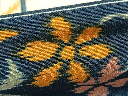平和屋着物▽小紋 単衣 横段文 洗える着物 AABC3864fy
