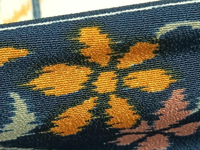 平和屋着物▽小紋 単衣 横段文 洗える着物 AABC3864fy