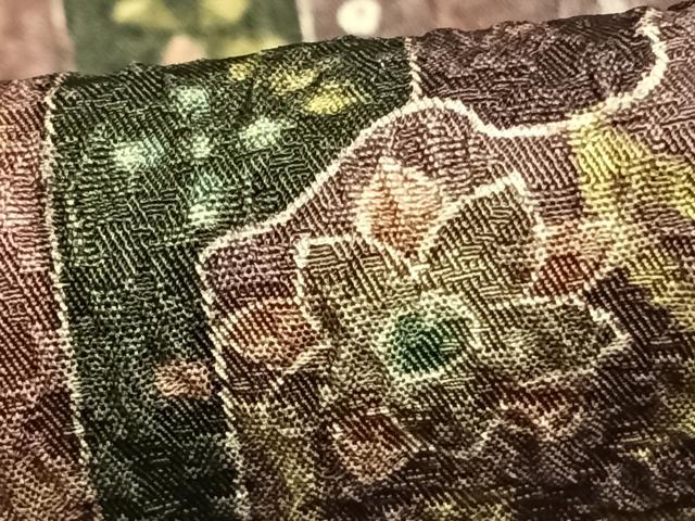 平和屋着物▽小紋 単衣 花鳥文 洗える着物 AABC3866fy