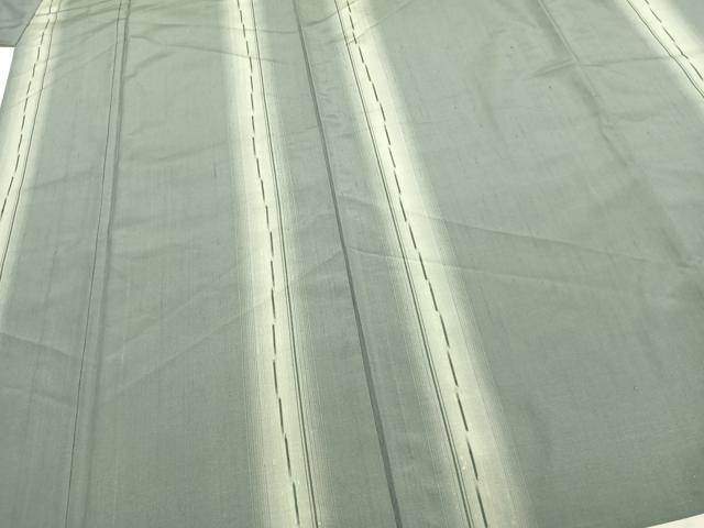平和屋着物▽上質な紬 単衣 間道 正絹 逸品 AABC3867fy