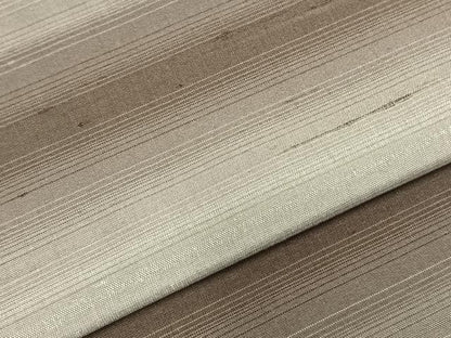 平和屋着物▽上質な紬 単衣 横段文 正絹 逸品 AABC3868fy