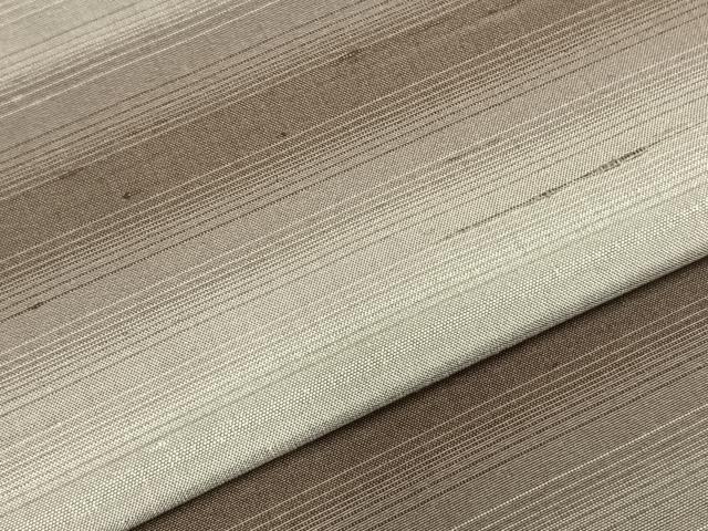 平和屋着物▽上質な紬 単衣 横段文 正絹 逸品 AABC3868fy