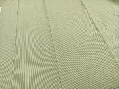 平和屋着物▽お召　単衣　縞　正絹　逸品　AABC3875fy