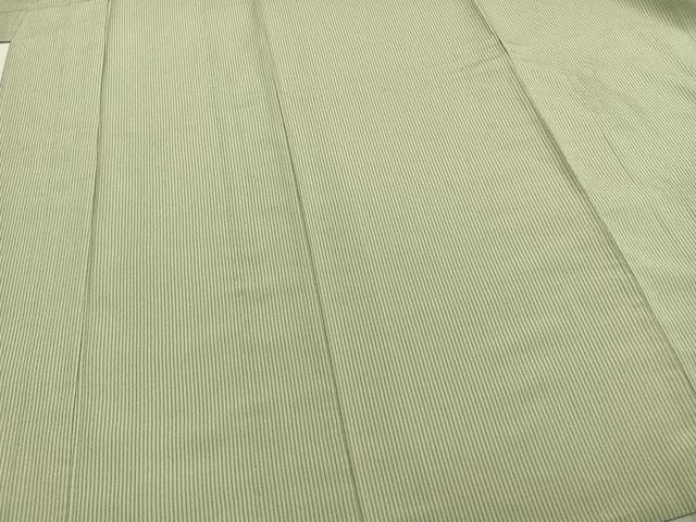 平和屋着物▽お召　単衣　縞　正絹　逸品　AABC3875fy