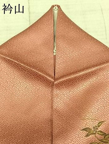 平和屋着物▽訪問着　単衣　人物草花文　金彩　正絹　逸品　AABC3877fy