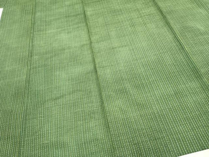 平和屋着物▽上質な紬 単衣 変わり縞 正絹 逸品 AABC3881fy