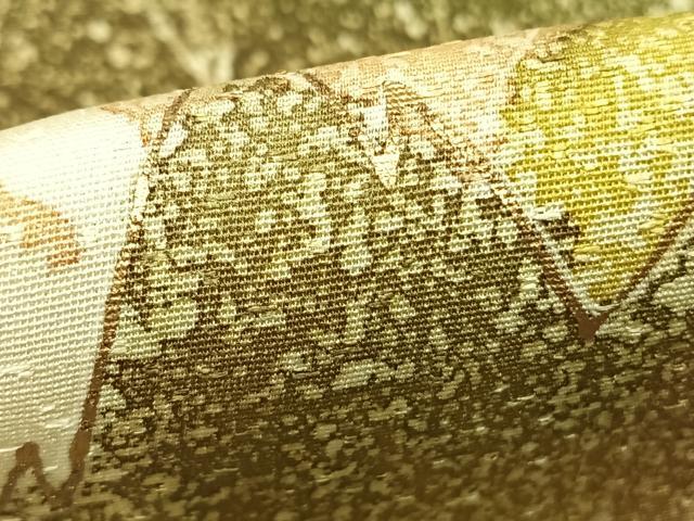 平和屋着物▽訪問着 単衣 樹林文 金彩 正絹 逸品 AABC3882fy