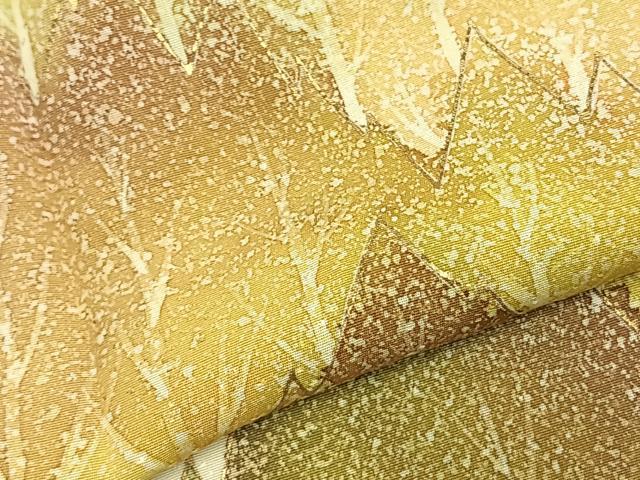 平和屋着物▽訪問着 単衣 樹林文 金彩 正絹 逸品 AABC3882fy